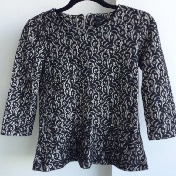 J Crew Lace Peplum Top - Picture 6 of 7